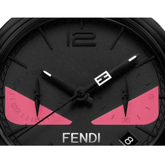 FENDI TIMEPIECES Momento Chronograph Black Round Dial Women's Watch- F214611711