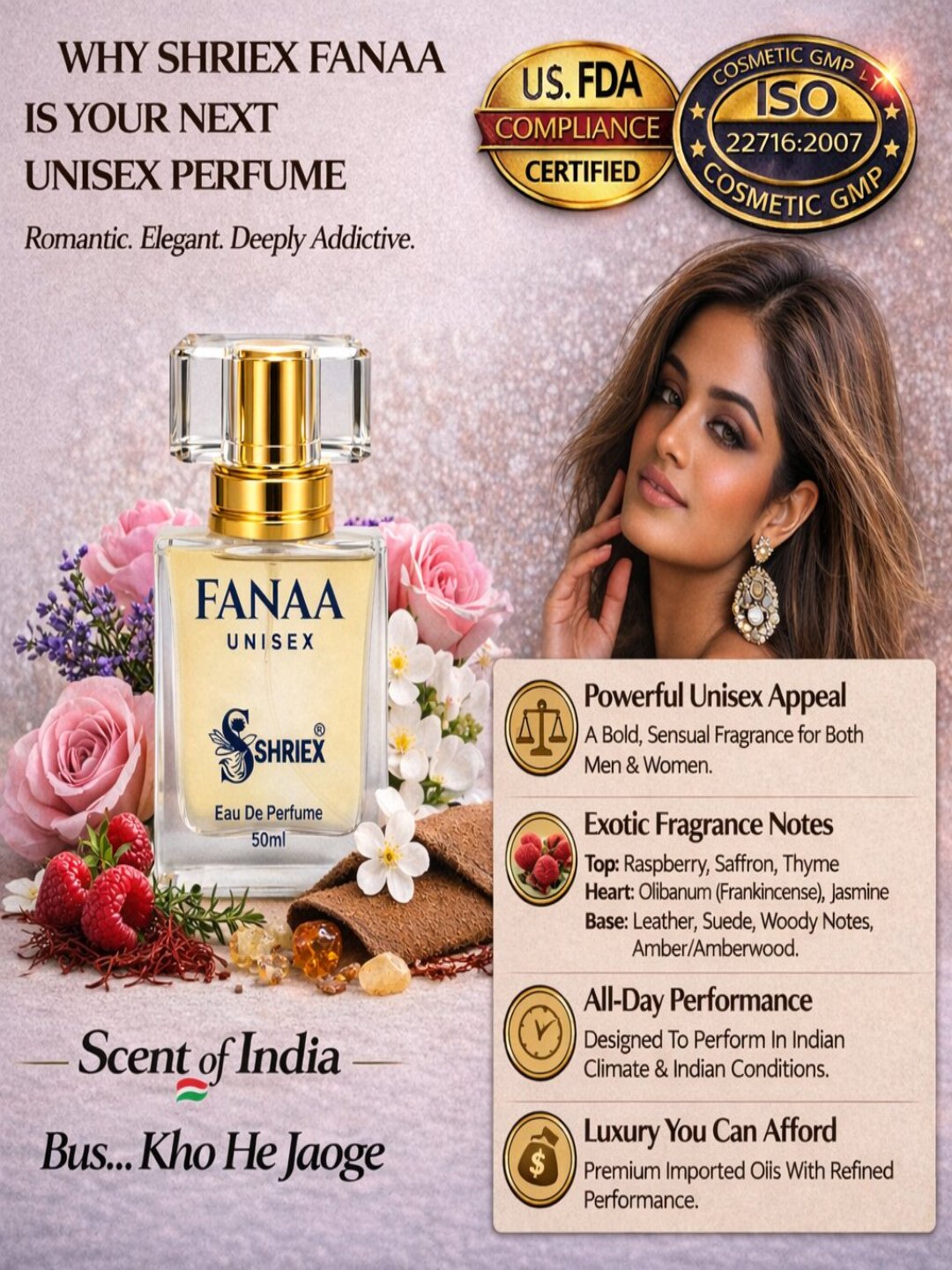 Shriex Fanaa Long Lasting Luxury Perfume Inspired By ŤǑM FǑŘD ŤŨŠĆĂN LEATHER