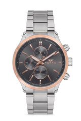 Ferro Chronograph Grey Round Dial Men's Watch - FM11031A-E4