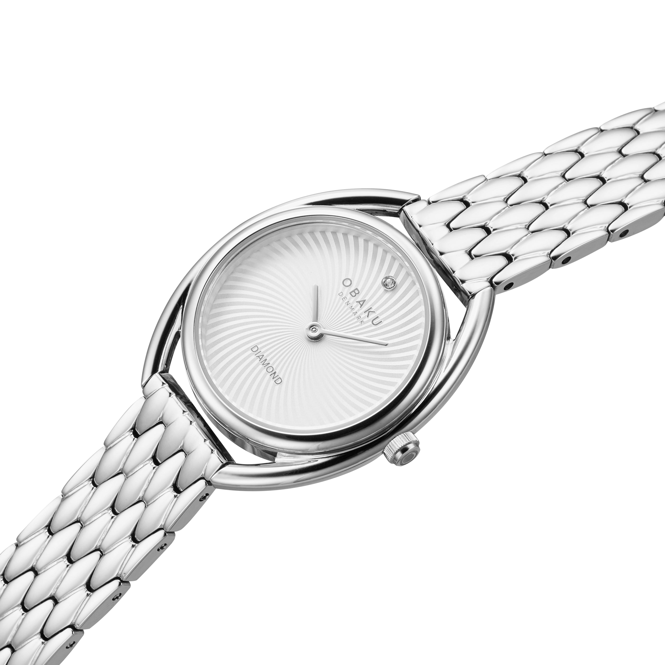 Obaku JUVEL BRACE Analog Silver White Round Dial Women's Watch - V286LXCISC