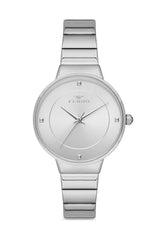 Ferro Analog Silver Round Dial Women's Watch - F40080A-A