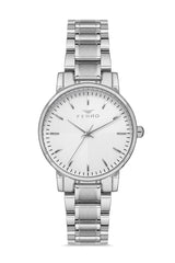 Ferro Analog Silver Round Dial Women's Watch - F21158A-A