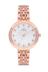 Ferro Analog Silver MOP Round Dial Women's Watch - F21075A-1165-C