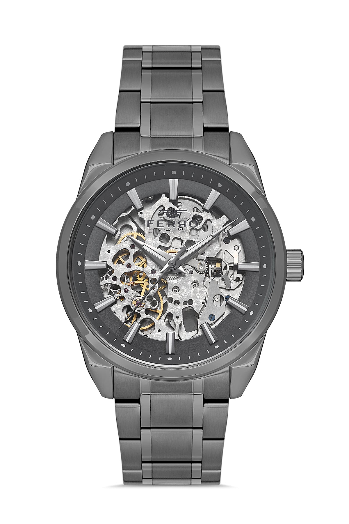 Ferro Roma Eterna Analog Grey Round Dial Men's Watch - FM40106A-V