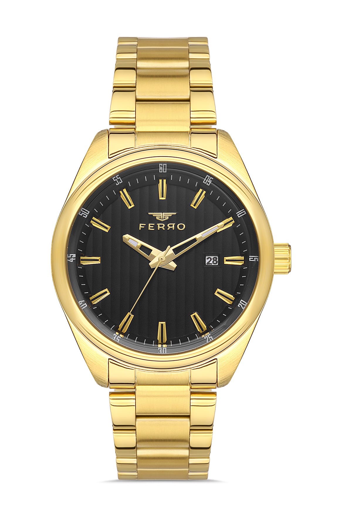 Ferro Trebbiano Analog Black Round Dial Men's Watch - F11240A-B2