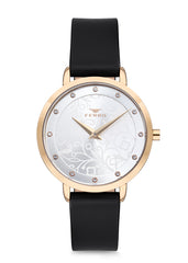 Ferro Analog Silver Round Dial Women's Watch - F2985B-N