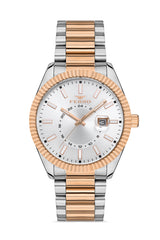 Ferro Cortese Analog Silver Round Dial Men's Watch - F11288A-E