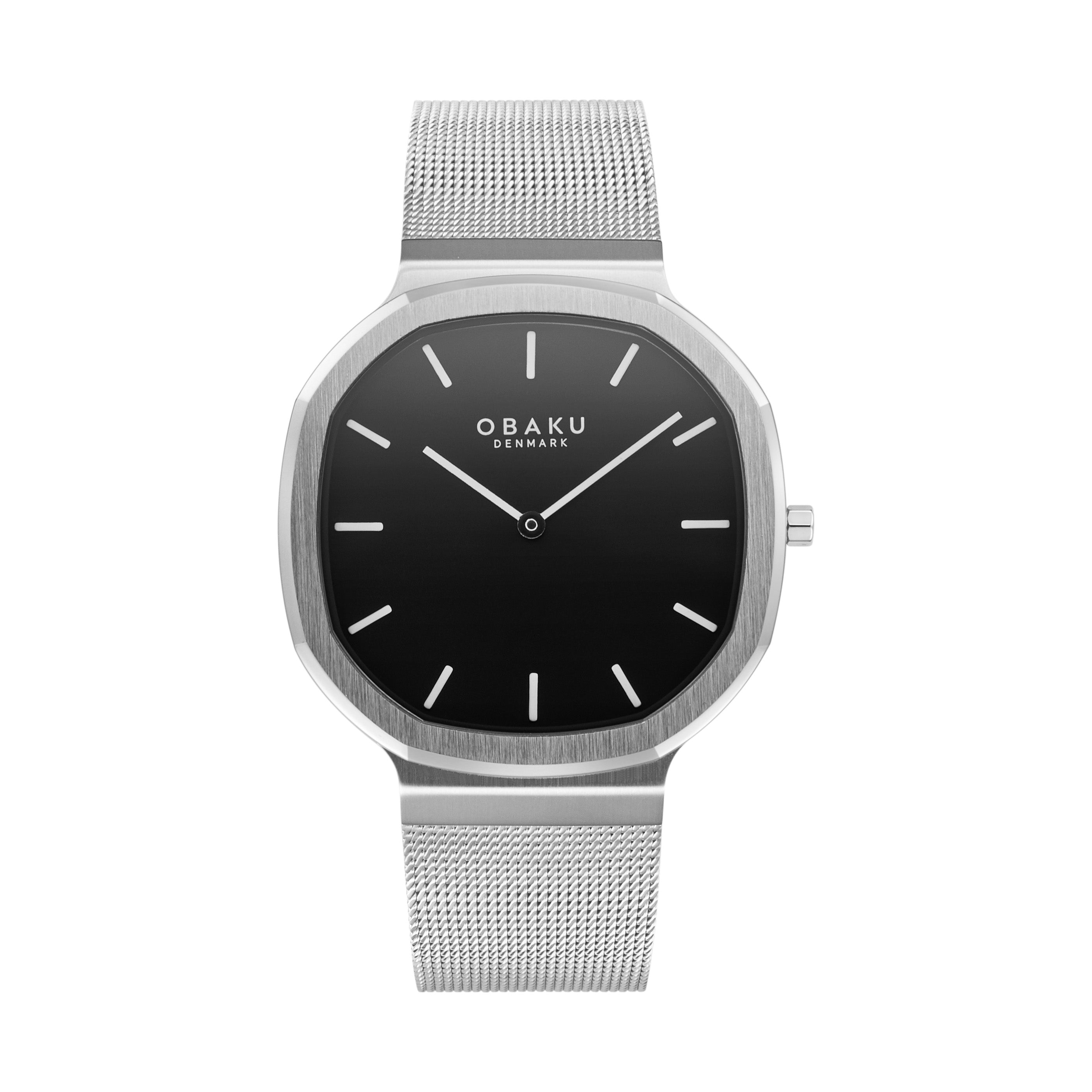 Obaku Oktant Onyx Analog BlackOctagonal Dial Men's Watch - V253GXCBMC