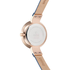 Obaku Sol Navy Analog Blue Round Dial Women's Watch - V149LXVLRA
