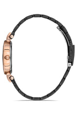 Ferro Analog Black Round Dial Women's Watch - F21917A-R
