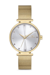 Ferro Analog Silver Round Dial Women's Watch - F2995C-1129-B