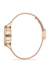 Ferro Analog White MOP Round Dial Women's Watch - F21934C-C