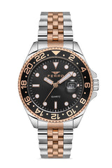 Ferro Analog Black Round Dial Men's Watch - F11196A-E2
