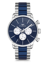 Ferro Multifunction Blue Round Dial Men's Watch - FM1774A-L