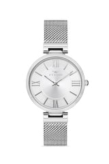 Ferro Analog Silver Round Dial Women's Watch - F21155C-A