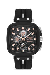 Ferro Riviera Multifunction Grey Square Dial Men's Watch - FM11352D-G