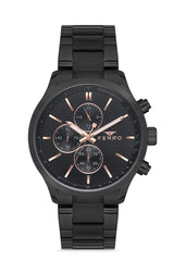 Ferro Chronograph Black Round Dial Men's Watch - FM11031A-G