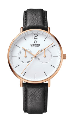 Obaku Flod Analog White Round Dial Men's Watch - V182GMVWRB