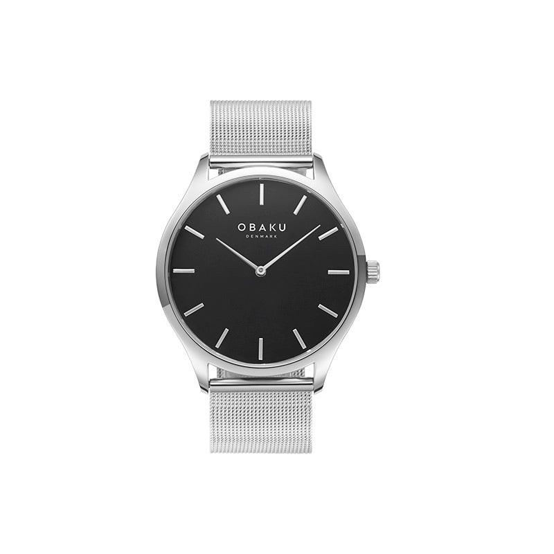 Obaku Tang Lille Onyx Analog Black Round Dial Women's Watch - V260LXCBMC