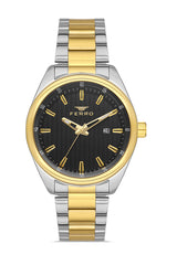 Ferro Trebbiano Analog Black Round Dial Men's Watch - F11240A-D2