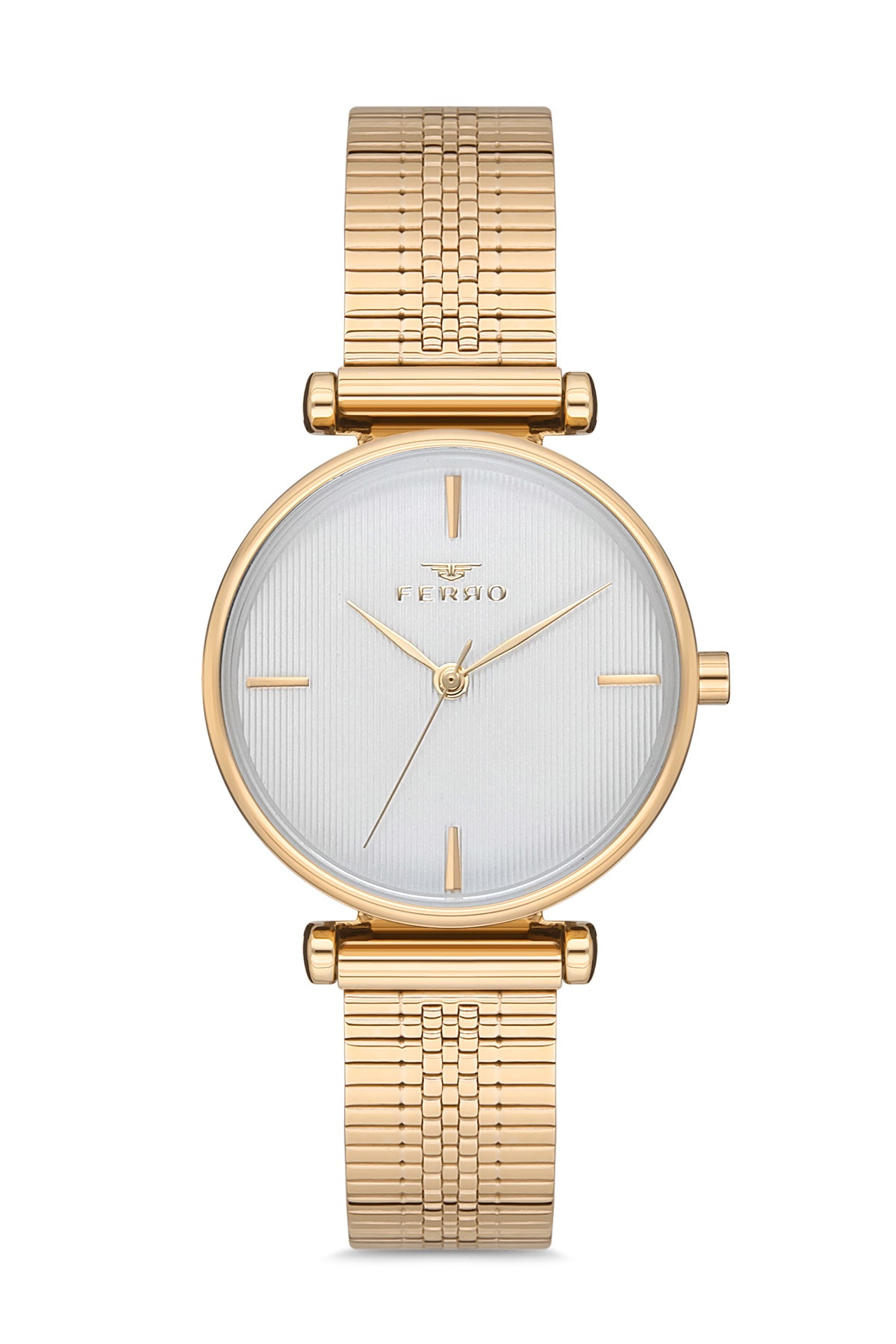 Ferro Analog Silver Round Dial Women's Watch - F21081A-1161-B