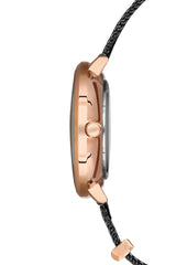 Ferro Analog Black Round Dial Women's Watch - F21087C-R
