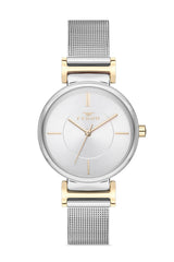 Ferro Analog Silver Round Dial Women's Watch - F40084C-D