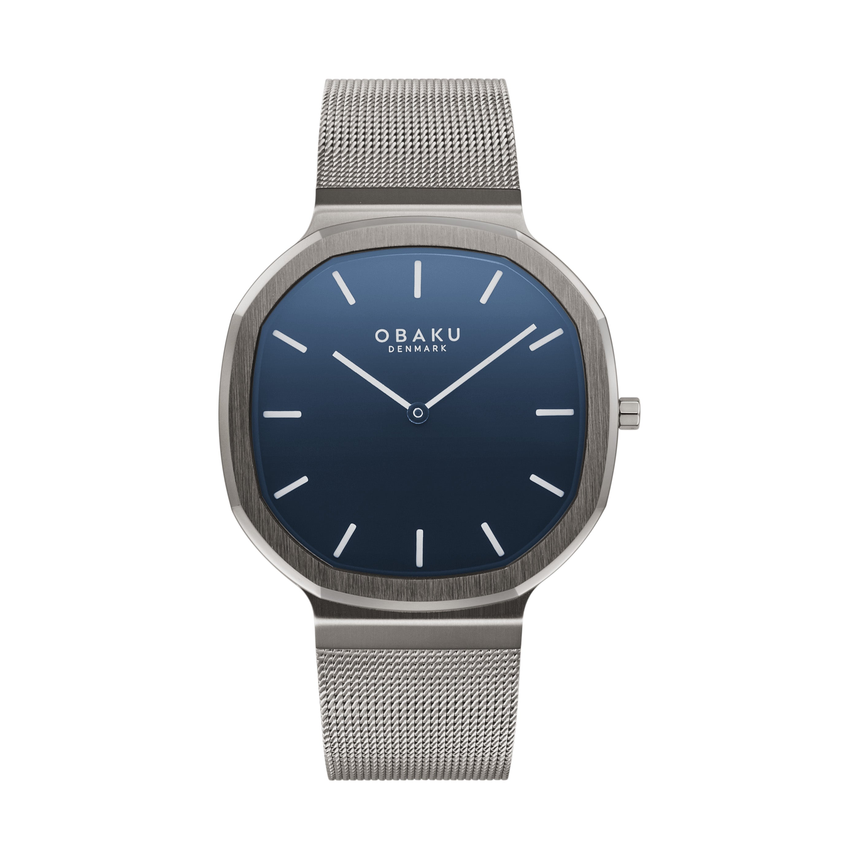 Obaku Oktant Analog BlueOctagonal Dial Men's Watch - V253GXJLMJ