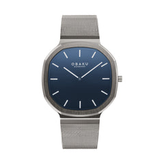 Obaku Oktant Analog BlueOctagonal Dial Men's Watch - V253GXJLMJ