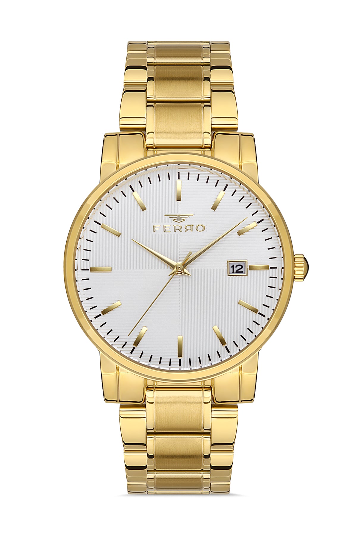 Ferro Siena Classica Analog Silver Round Dial Men's Watch - F11154A-B