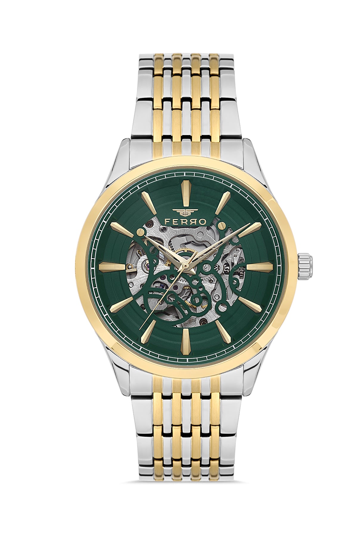 Ferro Dolce Vita Analog Green Round Dial Men's Watch - FM31440A-D6
