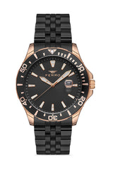 Ferro Analog Black Round Dial Men's Watch - F11922A-R