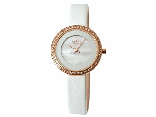 Obaku Stille Analog White MOP Round Dial Women's Watch - V146LVWRW