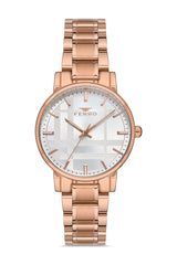 Ferro Analog Silver Round Dial Women's Watch - F21184A-C