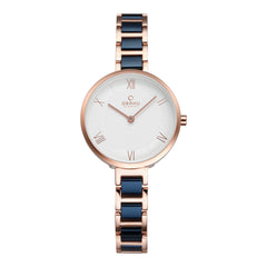 Obaku Vand Cobalt Analog Silver Round Dial Women's Watch - V195LXVISL