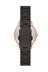 Ferro Analog Black Round Dial Women's Watch - F21124A-R