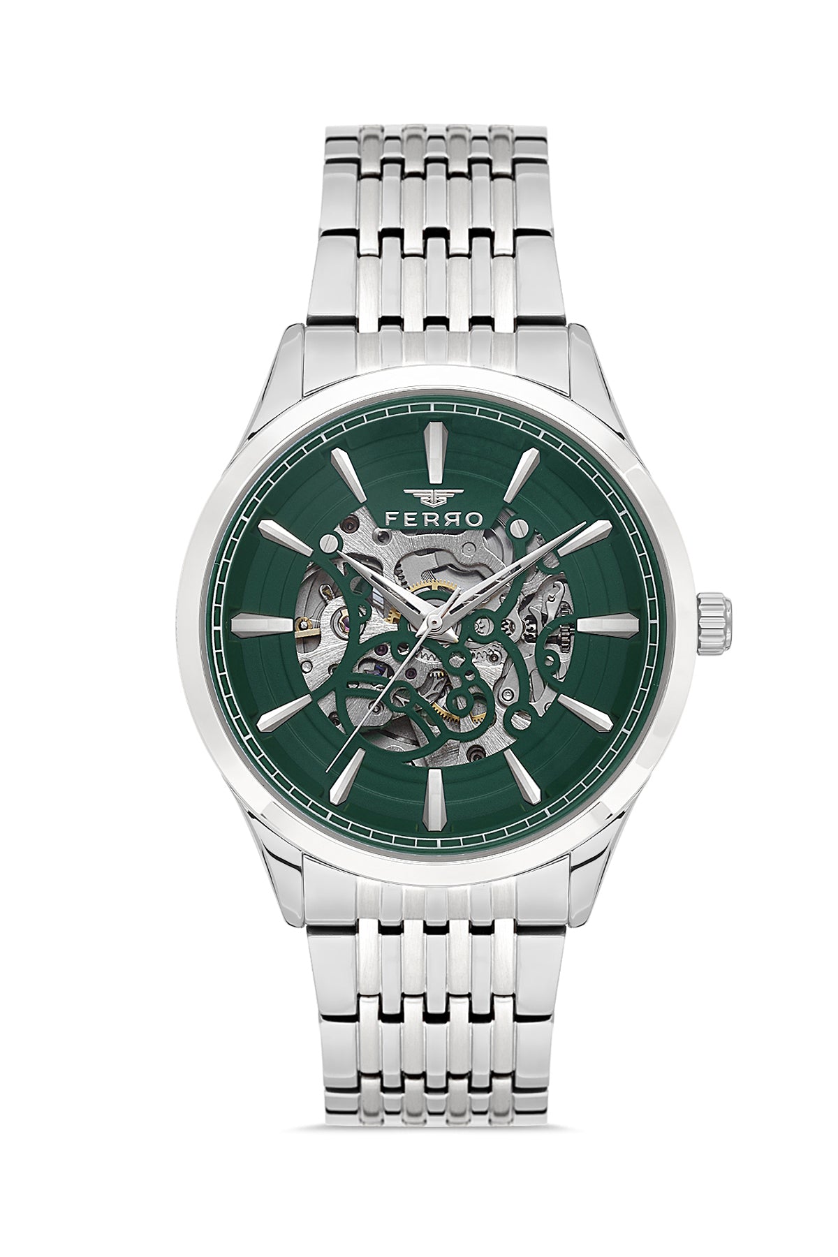 Ferro Dolce Vita Analog Green Round Dial Men's Watch - FM31440A-A6