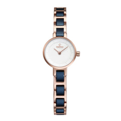 Obaku Let Cobalt Analog Silver Round Dial Women's Watch - V198LXVISL