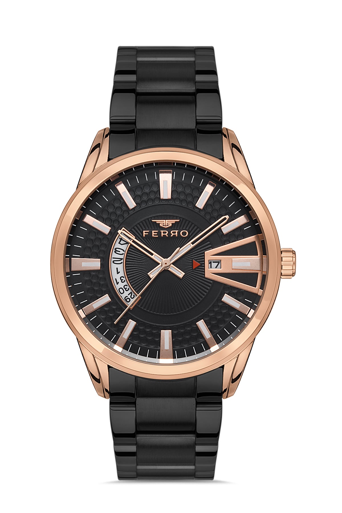 Ferro Nebbilo Analog Black Round Dial Men's Watch - F119111A-R