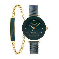 Obaku LILJE CHARTREUSE Analog Green Round Dial Women's Watch - V299LXGEME-EJBGE