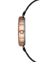 Ferro Analog Black Round Dial Women's Watch - F21155C-R