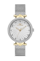 Ferro Analog Silver Round Dial Women's Watch - F2665C-D