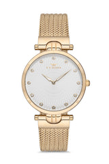 Ferro Analog Silver Round Dial Women's Watch - F21149C-B