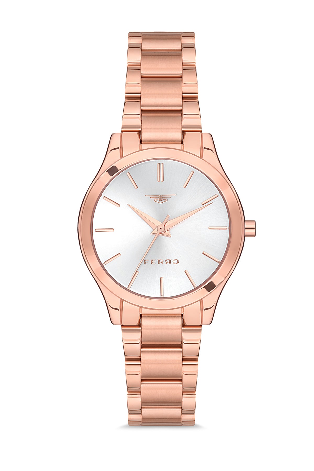 Ferro Analog Silver Round Dial Women's Watch - F21121A-1153-C