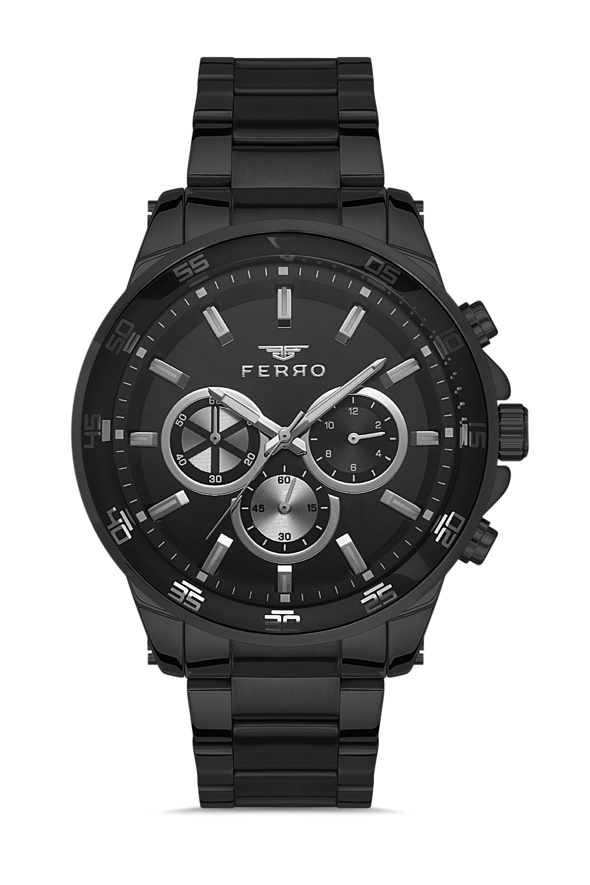 Ferro Litorale Chronograph Black Round Dial Men's Watch - FM11328A-G