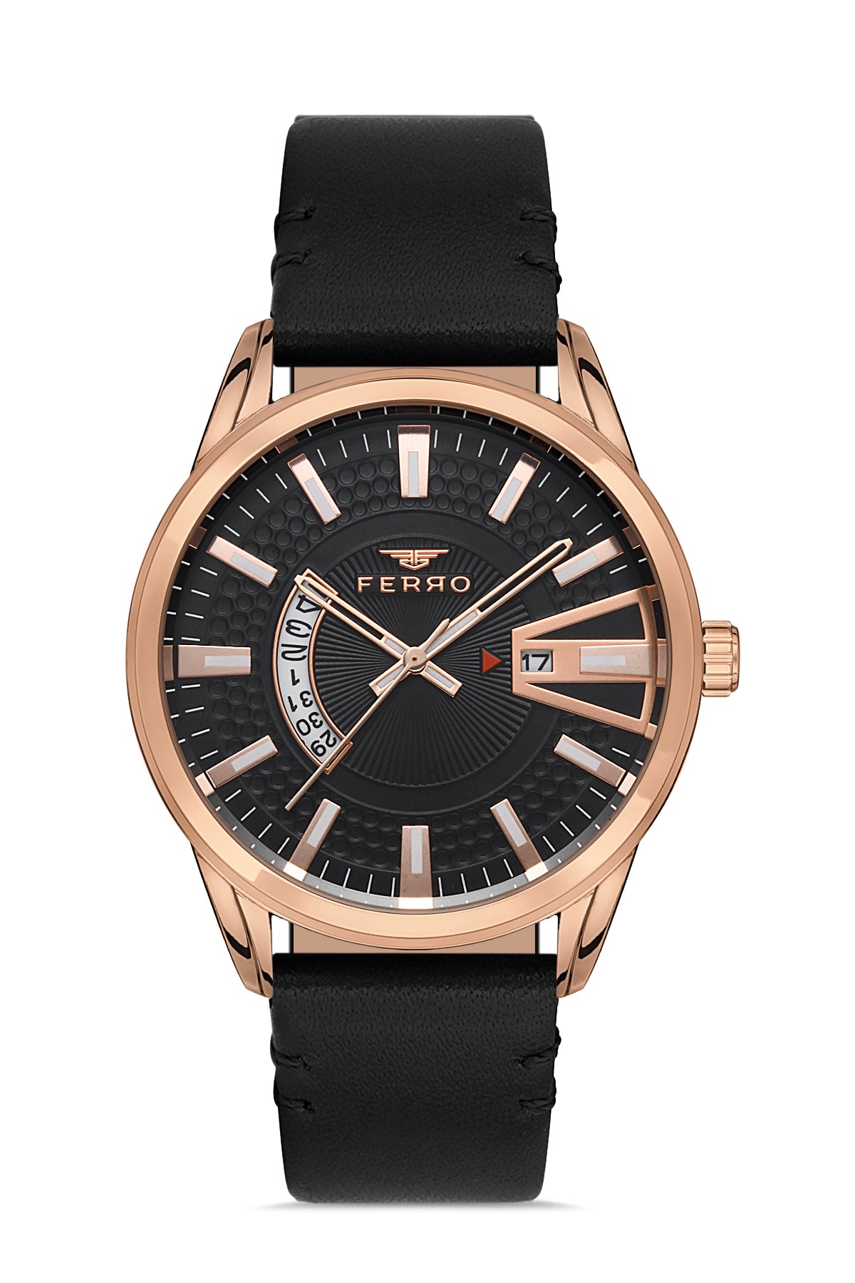 Ferro Nebbilo Analog Black Round Dial Men's Watch - F11911B-R