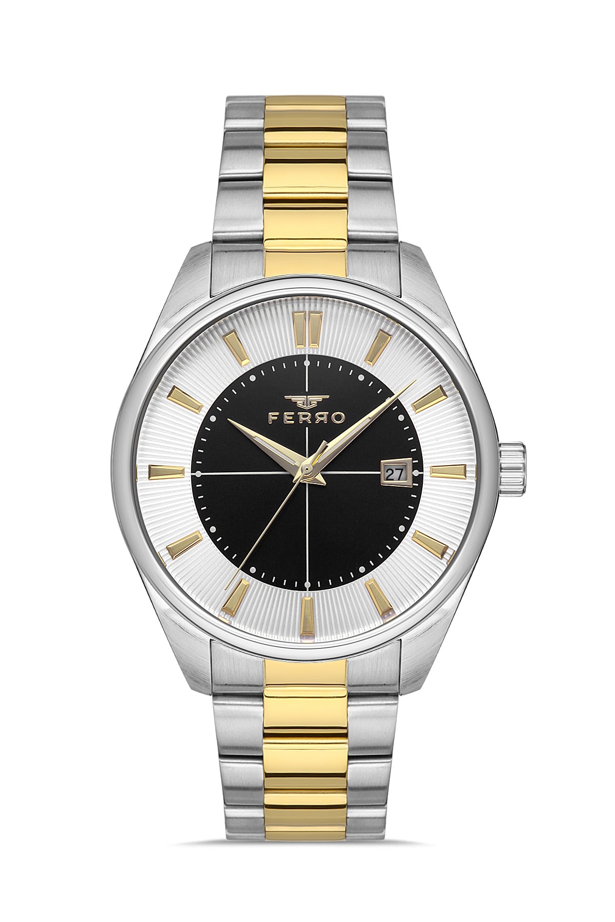 Ferro Trebbiano Analog Black Round Dial Men's Watch - F11239A-D2