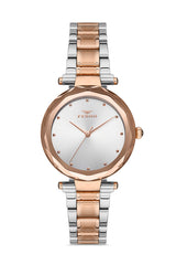 Ferro Analog Silver Round Dial Women's Watch - F21067A-1086-E