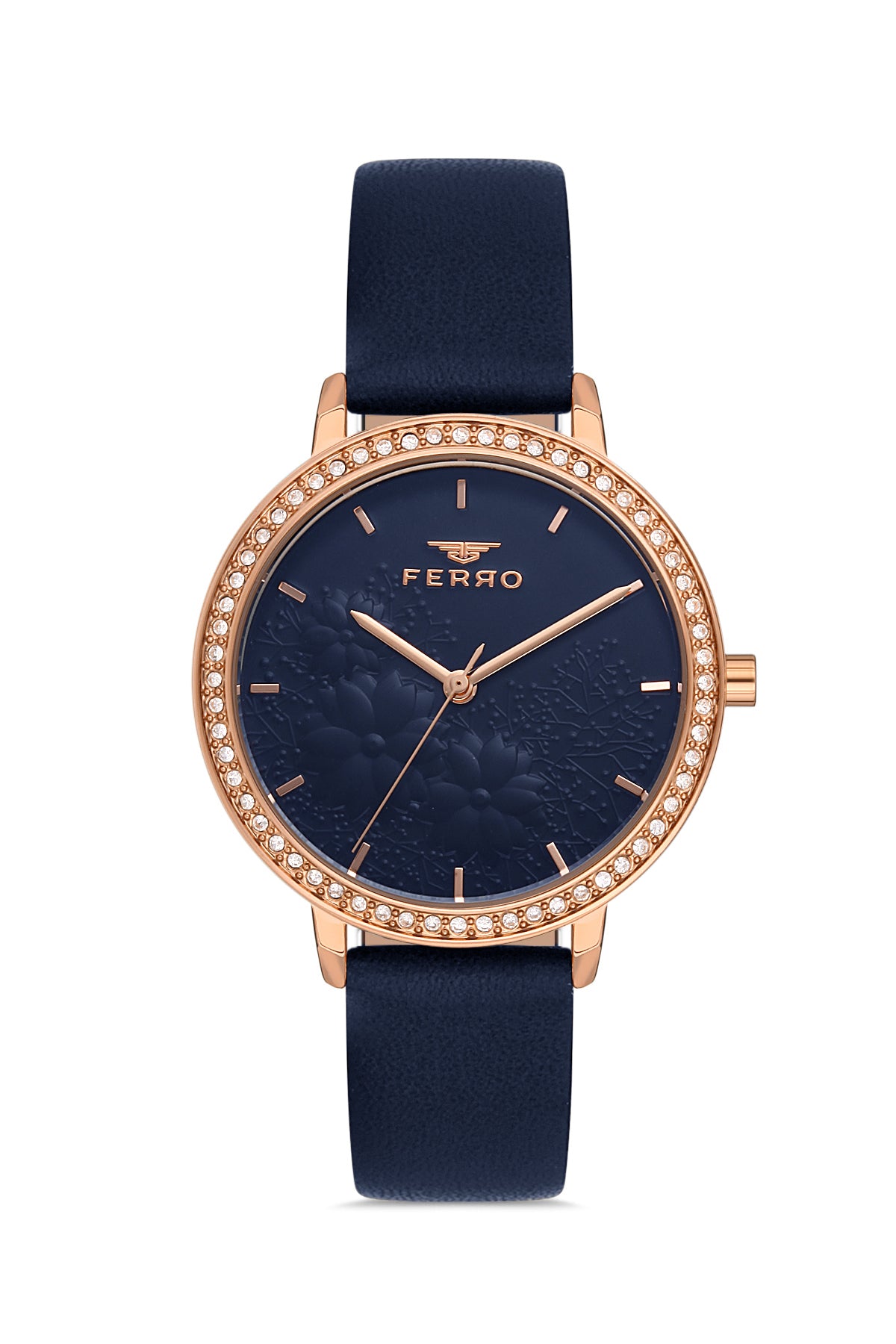 Ferro Verdicchio Analog Blue Round Dial Women's Watch - FL21242B-T
