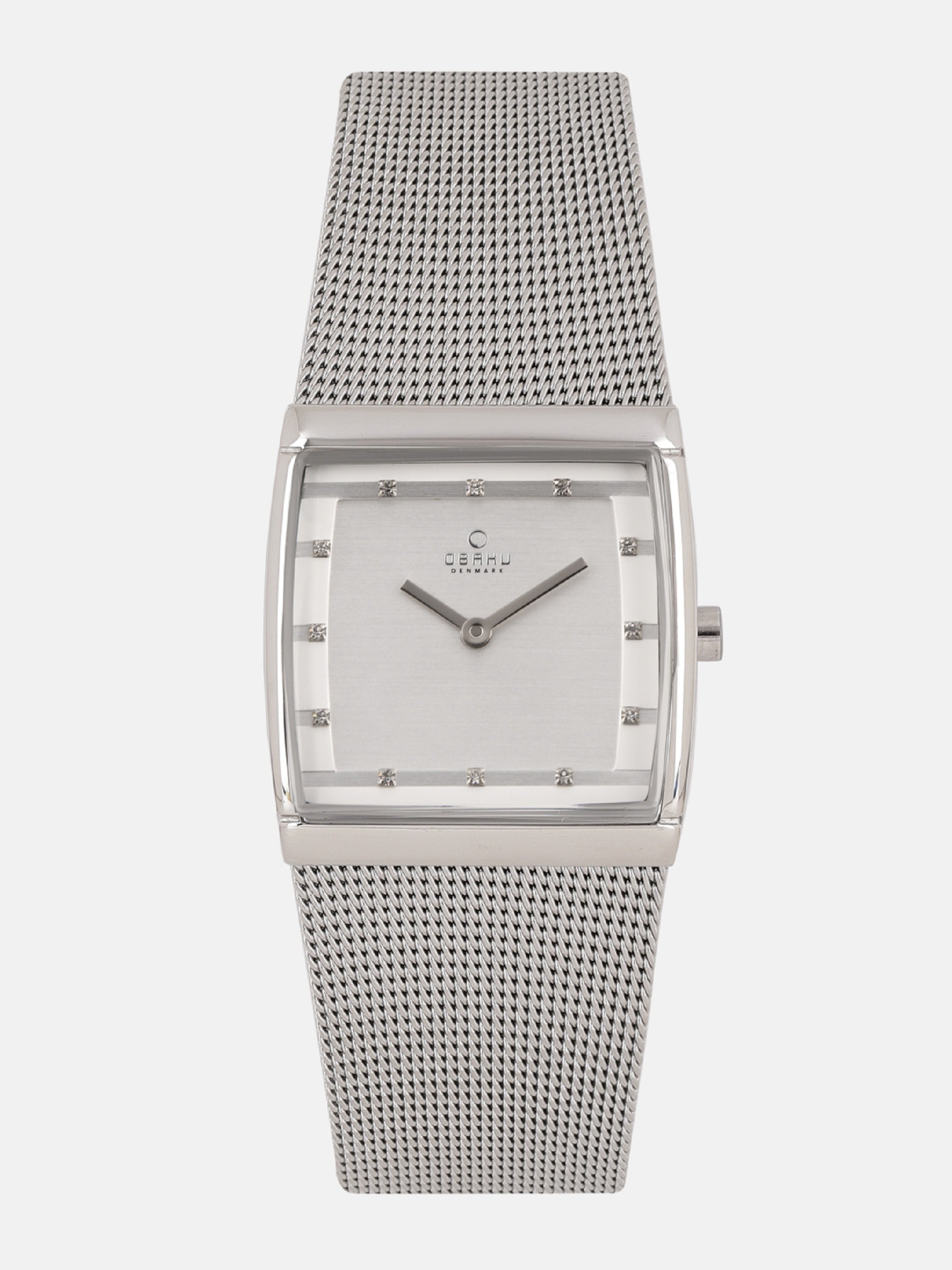 Obaku Lund Lille Steel Analog Silver Square Dial Women's Watch - V102LXCCMC